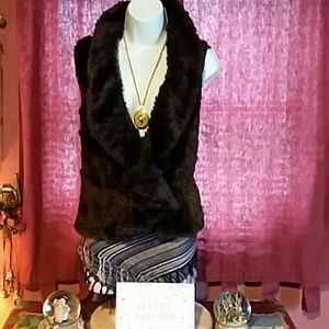 Faux fur vest by Revue